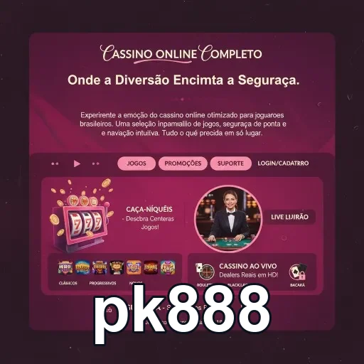 Ilustração de Experimente o aplicativo pk888 para cassino de forma segura