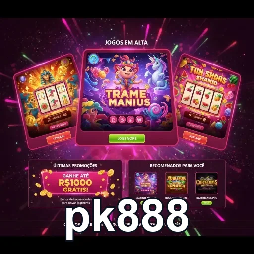 Ilustração de Explore o Cassino Online pk888 e suas Slots Viciantes